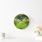 モネの庭、モネのグランデ・アレーかわいらし。 ラウンド壁時計 (ホーム)