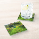 モネの庭、モネ・グランデ・アレーのガラスコースター ガラスコースター (アングル)