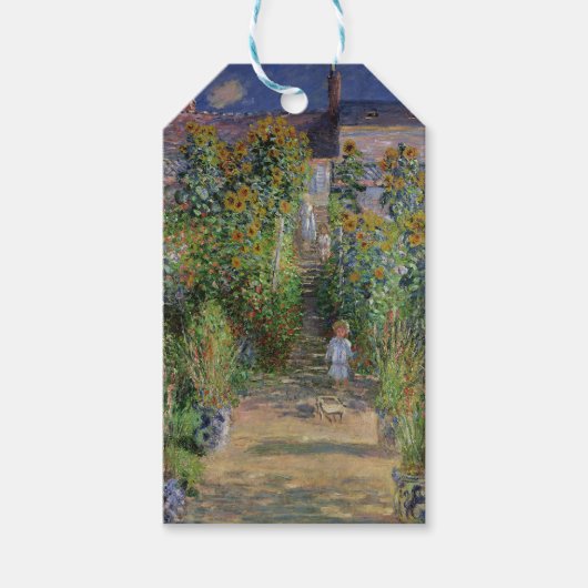 モネの庭 ヴェテュイユの印象派絵画 ギフトタグ (正面)