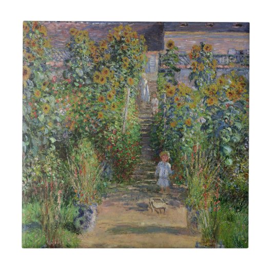 モネの庭 ヴェテュイユの印象派絵画 タイル (正面)