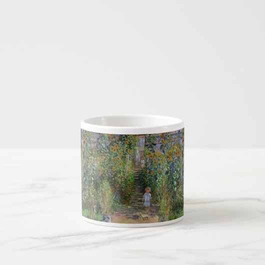 モネの庭 ヴェトゥイユ 印象派の花の絵画 エスプレッソカップ (正面)