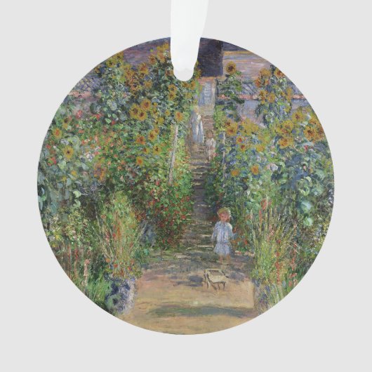 モネの庭 ヴェトゥイユ 印象派の花の絵画 オーナメント (正面)