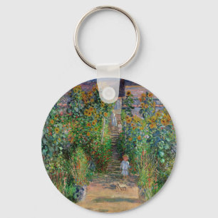 モネの庭 ヴェトゥイユ 印象派の花の絵画 キーホルダー
