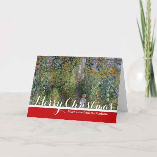 モネの庭 ヴェトゥイユ 印象派の花の絵画 シーズンカード (正面)