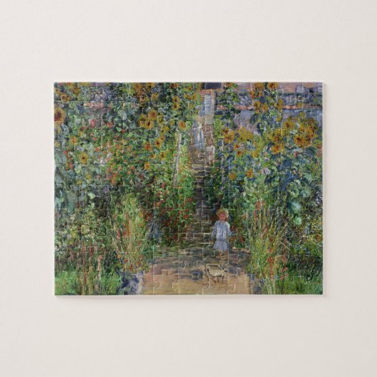 モネの庭 ヴェトゥイユ 印象派の花の絵画 ジグソーパズル (横)
