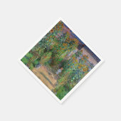モネの庭 ヴェトゥイユ 印象派の花の絵画 スタンダードカクテルナプキン (角)