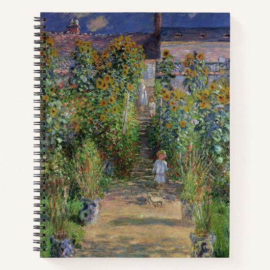 モネの庭 ヴェトゥイユ 印象派の花の絵画 ノートブック (正面)