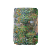 モネの庭 ヴェトゥイユ 印象派の花の絵画 バスマット (正面縦)