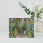 モネの庭 ヴェトゥイユ 印象派の花の絵画 ポストカード (スタンド正面)