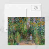 モネの庭 ヴェトゥイユ 印象派の花の絵画 ポストカード (正面/裏面)