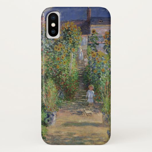 モネの庭 ヴェトゥイユ 印象派の花の絵画 Case-Mate iPhoneケース (裏面)