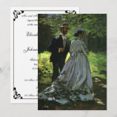 モネの散歩（モネのデート）結婚式 招待状 (正面/裏面)