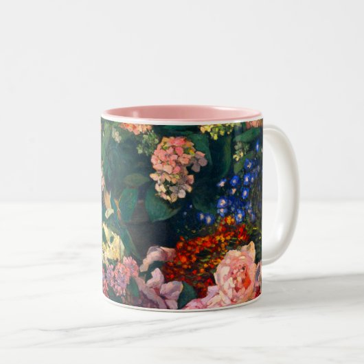 モネの春の花 ツートーンマグカップ (正面右)