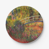 モネの水ゆり池と水の虹彩 ペーパープレート (正面)