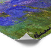 モネの睡蓮とアガパンサス ポスター (角)