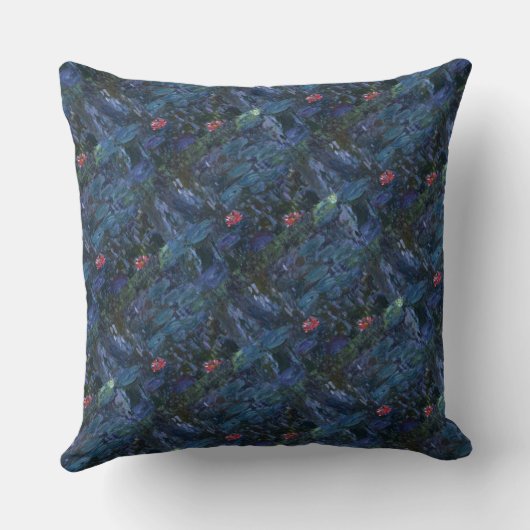 モネの睡蓮と柳の反射 クッション (裏面)