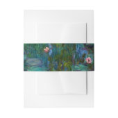 モネの睡蓮の水彩フローラ結婚ズ 招待状ベリーバンド (正面例)