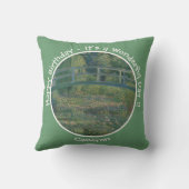 モネの睡蓮の池と足橋のパーティー クッション (裏面)