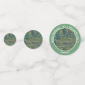 モネの睡蓮の池と足橋のパーティー コンフェッティ (裏面)