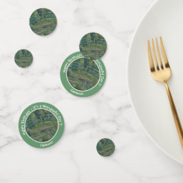 モネの睡蓮の池と足橋のパーティー コンフェッティ