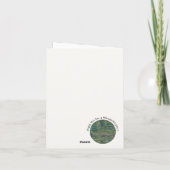 モネの睡蓮の池と足橋のパーティー サンキューカード (裏面)