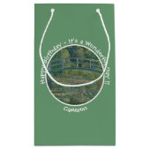 モネの睡蓮の池と足橋のパーティー スモールペーパーバッグ (裏面)