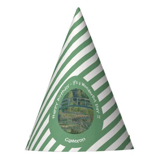 モネの睡蓮の池と足橋のパーティー パーティーハット (正面)