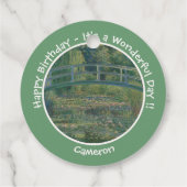 モネの睡蓮の池と足橋のパーティー フェイバータグ (裏面)