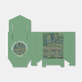 モネの睡蓮の池と足橋のパーティー フェイバーボックス (折り畳みなし)