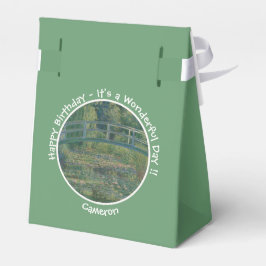 モネの睡蓮の池と足橋のパーティー フェイバーボックス