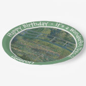 モネの睡蓮の池と足橋のパーティー ペーパープレート (アングル)