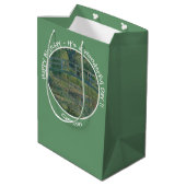 モネの睡蓮の池と足橋のパーティー ミディアムペーパーバッグ (裏面アングル)