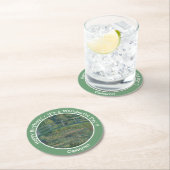 モネの睡蓮の池と足橋のパーティー ラウンドペーパーコースター (インサイチュ)