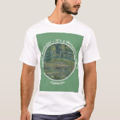 モネの睡蓮の池と足橋のパーティー Tシャツ (正面)