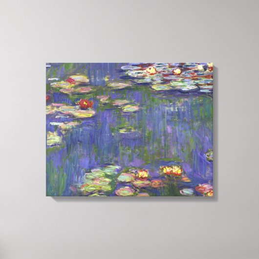 モネの睡蓮傑作絵画 キャンバスプリント (正面)