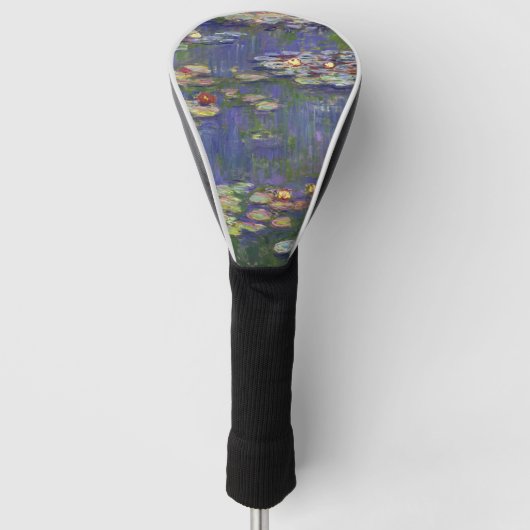 モネの睡蓮傑作絵画 ゴルフヘッドカバー (正面)