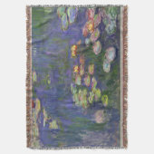 モネの睡蓮傑作絵画 スローブランケット (正面縦)