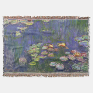 モネの睡蓮傑作絵画 スローブランケット