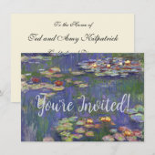 モネの睡蓮傑作絵画 招待状 (正面/裏面)
