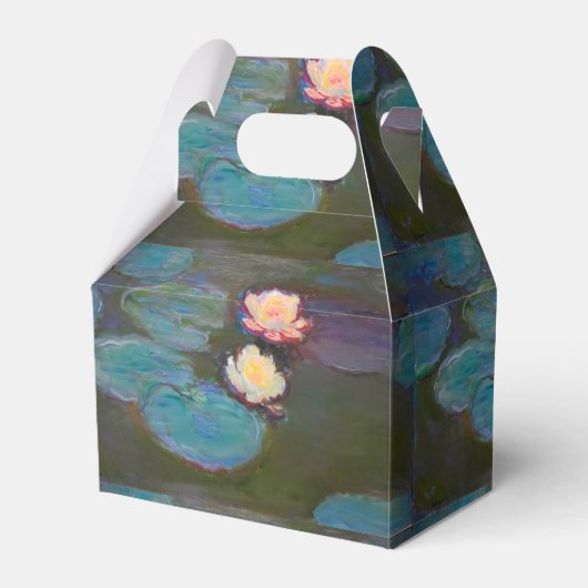 モネの睡蓮池の水面に浮かぶ睡蓮の絵 フェイバーボックス (正面サイド)