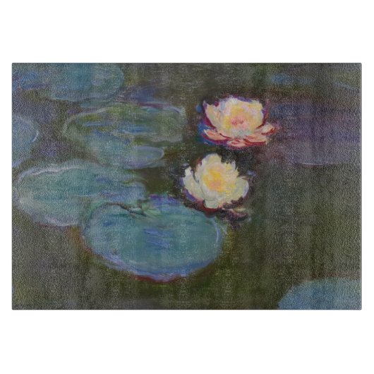 モネの睡蓮池の絵 カッティングボード (正面)