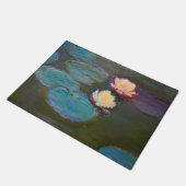 モネの睡蓮池の絵 ドアマット (アングル)