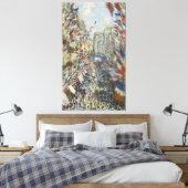 モネの絵画、パリのモントルゲイユ通り キャンバスプリント (インサイチュ (寝室))