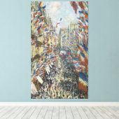 モネの絵画、パリのモントルゲイユ通り キャンバスプリント (インサイチュ (ウッドフロア))