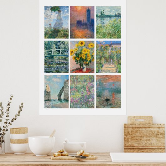 モネの絵画 ポスター (キッチン)
