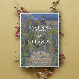 モネの美術工芸が彩るロマンティックな結婚式 招待状