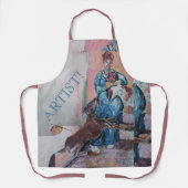 モネの色のように柔ら絵を描かな色 エプロン (正面)