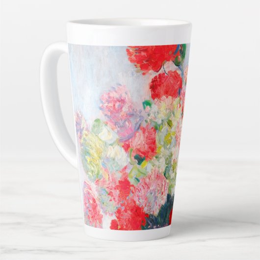 モネの芍薬 カフェラテマグ (左アングル)