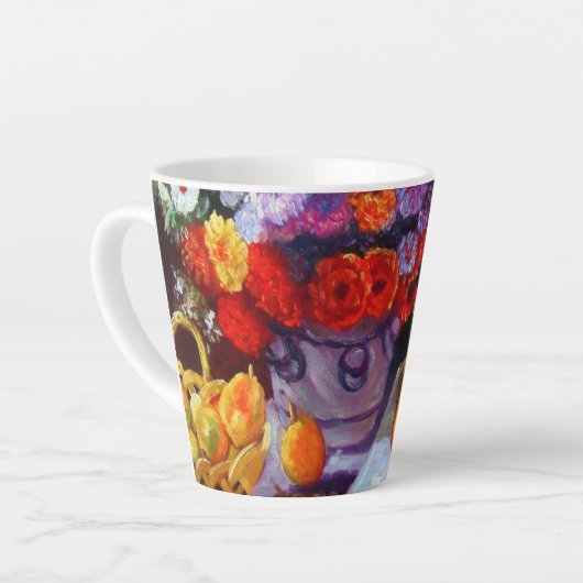 モネの花と果実 カフェラテマグ (左アングル)
