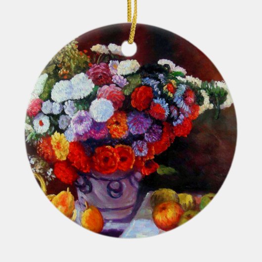 モネの花と果実 セラミックオーナメント (正面)